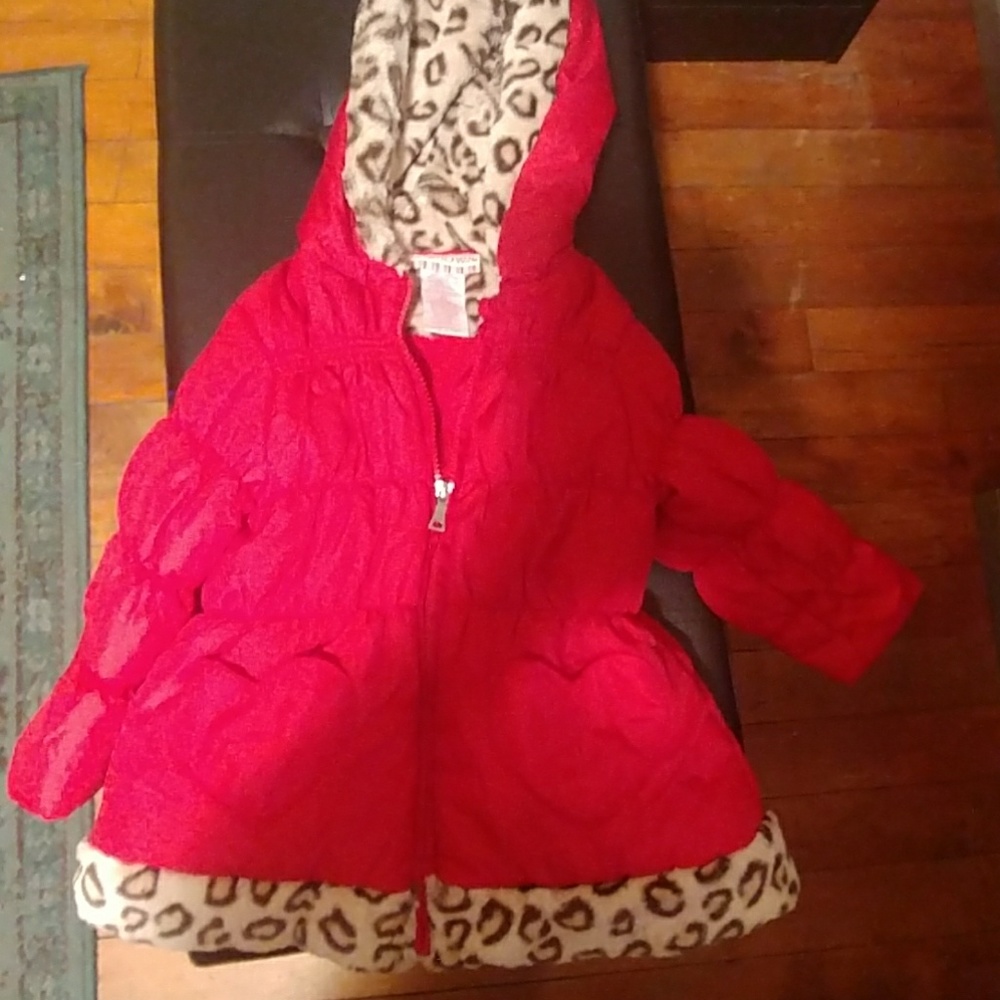 Playtown red winter coat 4t